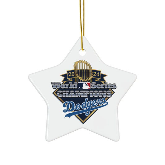 2024 Dodgers World Series Champions Ornament - Ceramic Star Decoration